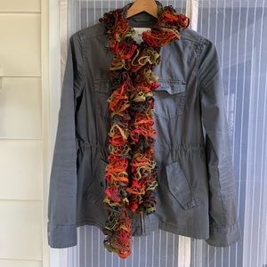Ruffled multi colored scarf